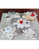 Bomboniera offerta fiori farfalle in cristallo porcellana